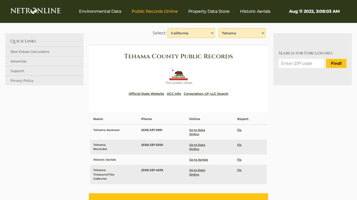 NETR Online • Tehama • Tehama Public Records, Search ...